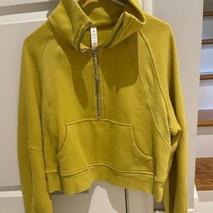 Lululemon Scuba Oversized Funnel Neck Half Zip in SOLEIL